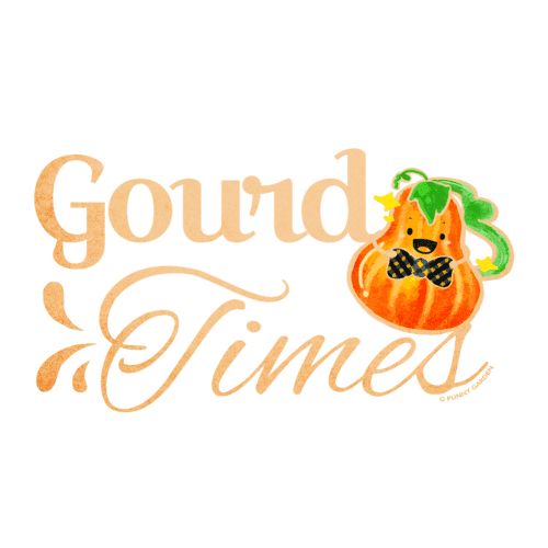 Illustration of a gourd character with pun: Gourd Times