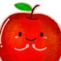 Portrait of a cute apple character
