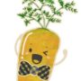 Portrait of a cute carrot character
