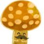 Portrait of a cute mushroom character