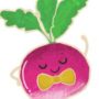 Portrait of a cute radish character