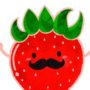 Portrait of a cute strawberry character