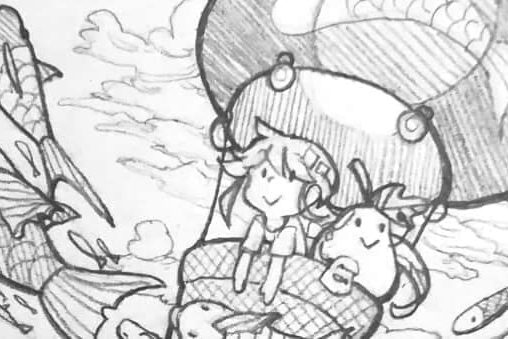 Wondrous Flying Fish in a Cold-Air Balloon Eden's Sketch of: Wondrous Flying Fish in a Cold-Air Balloon