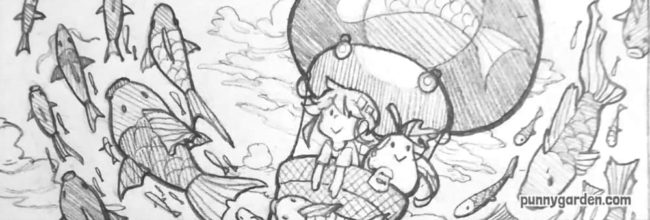 Wondrous Flying Fish in a Cold-Air Balloon Eden's Sketch of: Wondrous Flying Fish in a Cold-Air Balloon