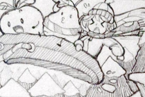 Crazy Bumpy Sled Ride Eden's Sketch of: Crazy Bumpy Sled Ride