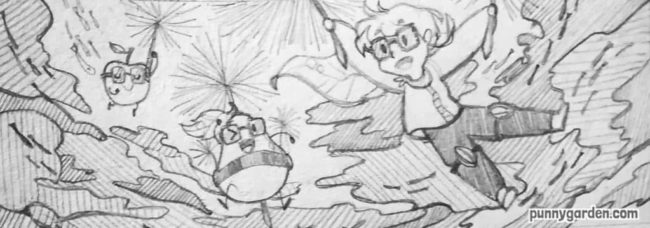 Eden's Sketch of: Flying with the Tumeric Sky Spore