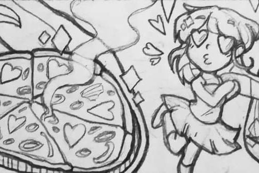 Extra Delicious Valentine’s Day Pizza Eden's Sketch of: Extra Delicious Valentine's Day Pizza