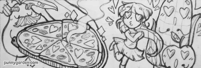 Extra Delicious Valentine’s Day Pizza Eden's Sketch of: Extra Delicious Valentine's Day Pizza