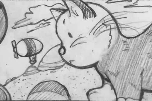 The Giant Cat’s Baby Shower! Eden's Sketch of: The Giant Cat's Baby Shower