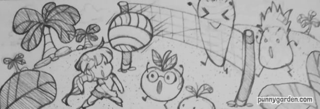 Eden's Sketch of: Bouncy Spring Volleyball