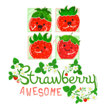 Strawberry Awesome Design Illustration: Strawberry Awesome